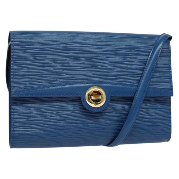 LOUIS VUITTON Epi Pochette Arche Shoulder Bag Blue M52575 LV Auth 133691 - Picture 1 of 16